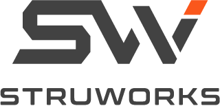 Logótipo STRUWORKS — estruturas de betão armado